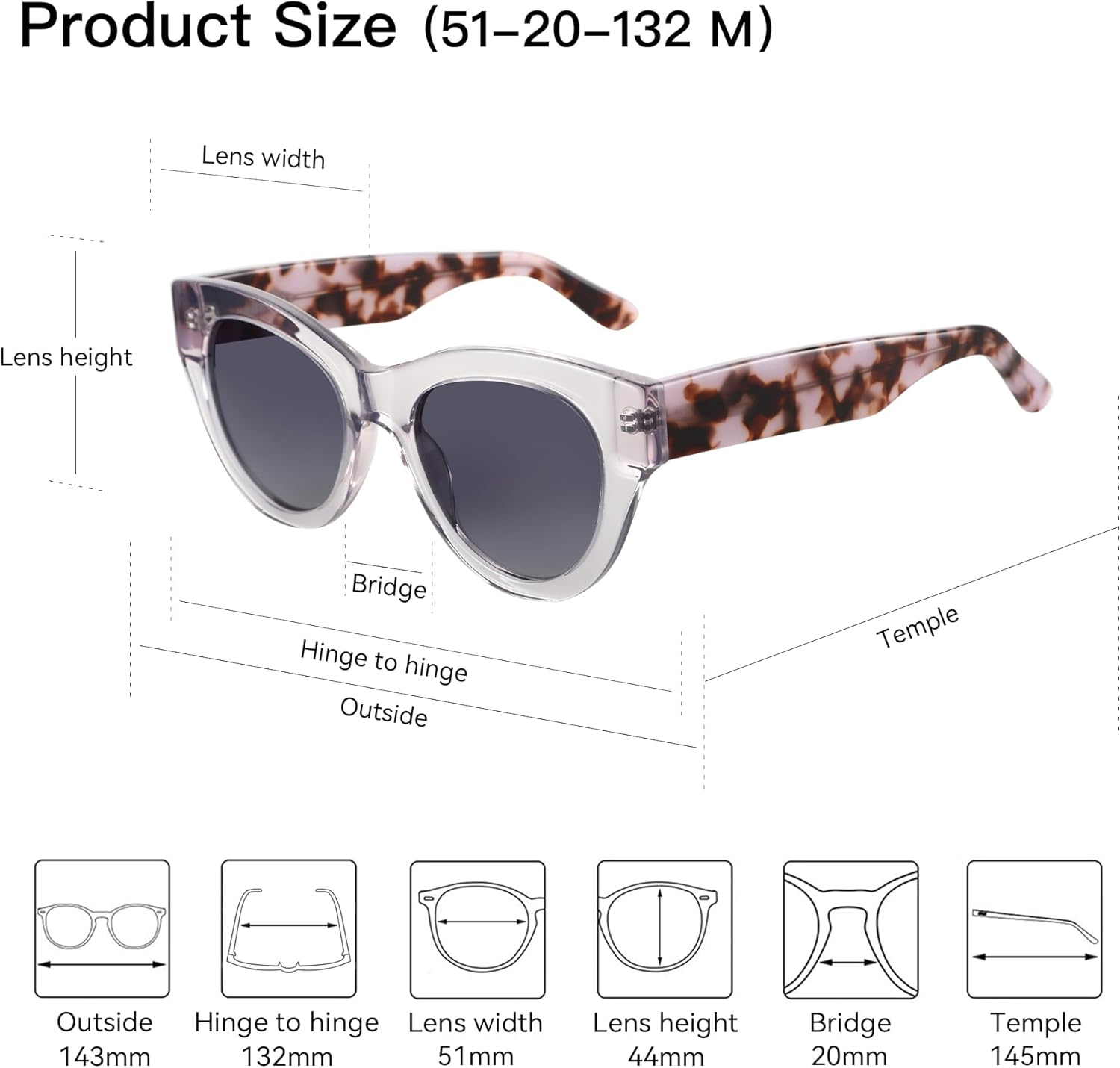 ZENOTTIC Polarized Sunglasses Women Round: Trendy Sun Glasses for Ladies - Retro Classic Shades UV400 Protection - Image 4