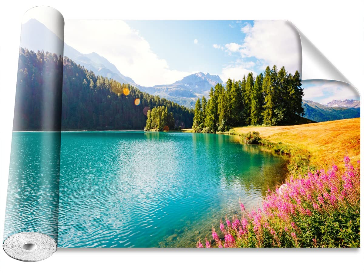 Stickers Muraux Camouflage Tulup Papier Peint Moderne Alpes Suisses Décoration Murale Chambre