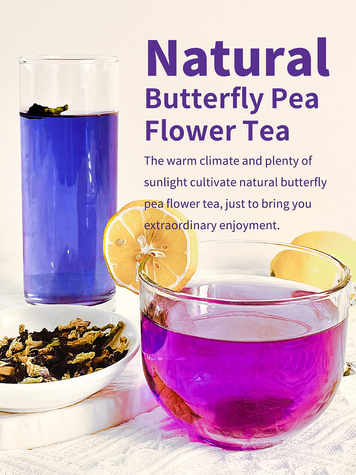 Amazon.com : TeeLux Butterfly Pea Flower Tea, Non-GMO, Natural