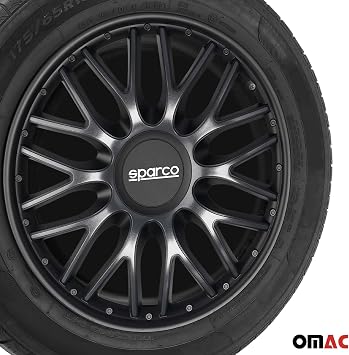 Sparco Wheel Covers Roma - 14-inch - Grey/Black - Set of 4 pieces