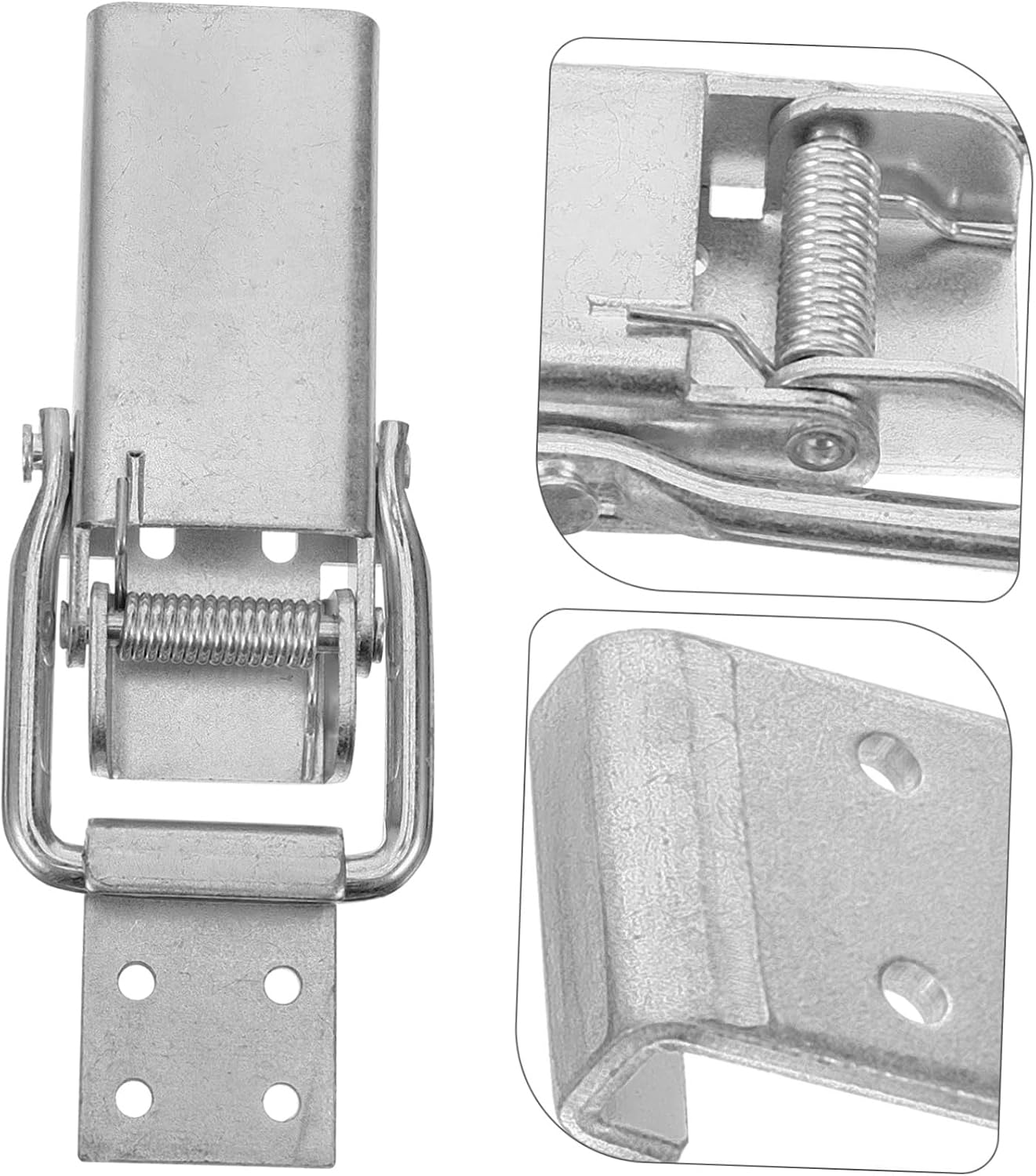 Trailer Coupler Hasp Lock Heavy Duty Metal Safety Hitches Retainer for Trailers Trucks and Containers Spring Clip Design Durable Interior Parts for Secure