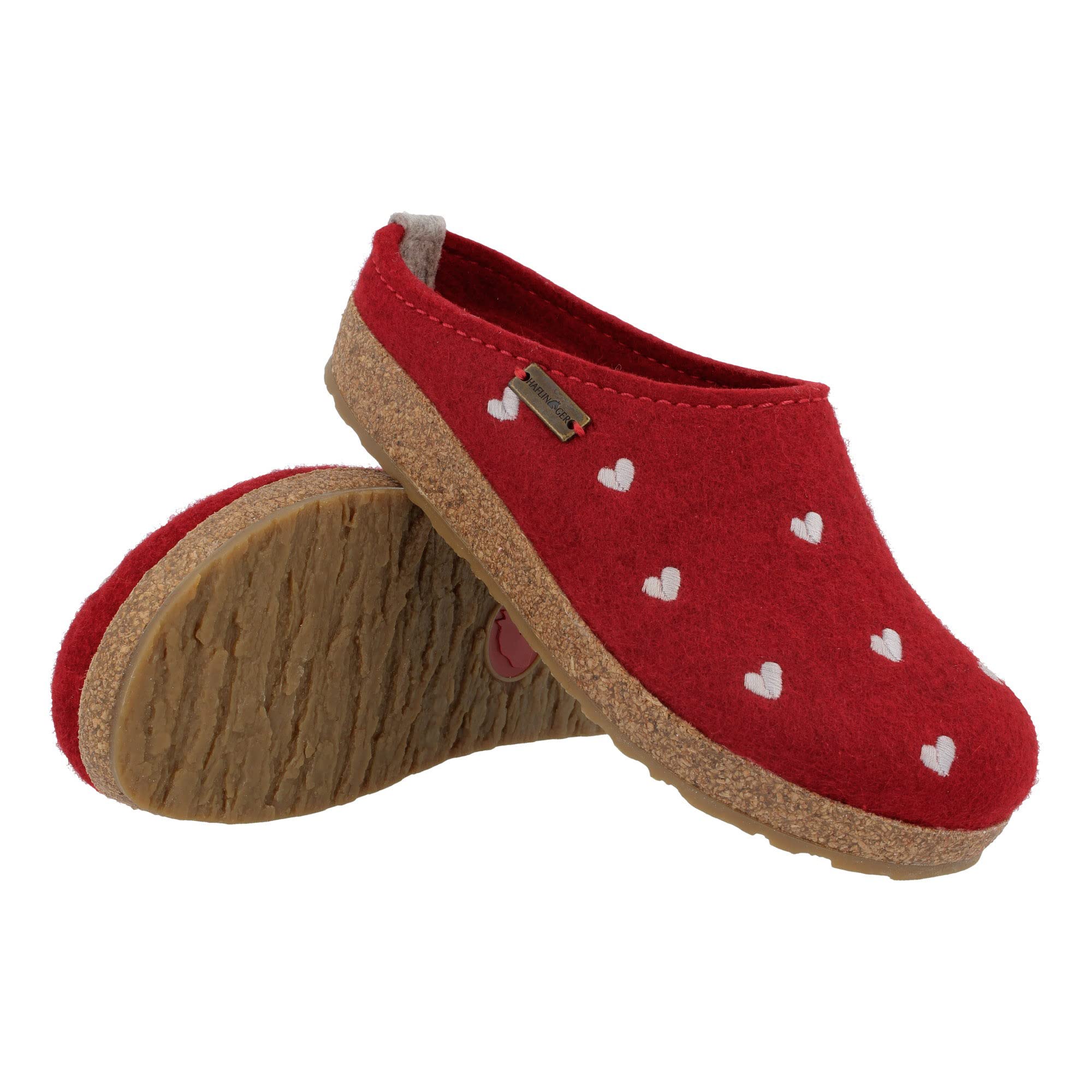 HAFLINGER Grizzly Cuoricini 741031 Chaussons Femme