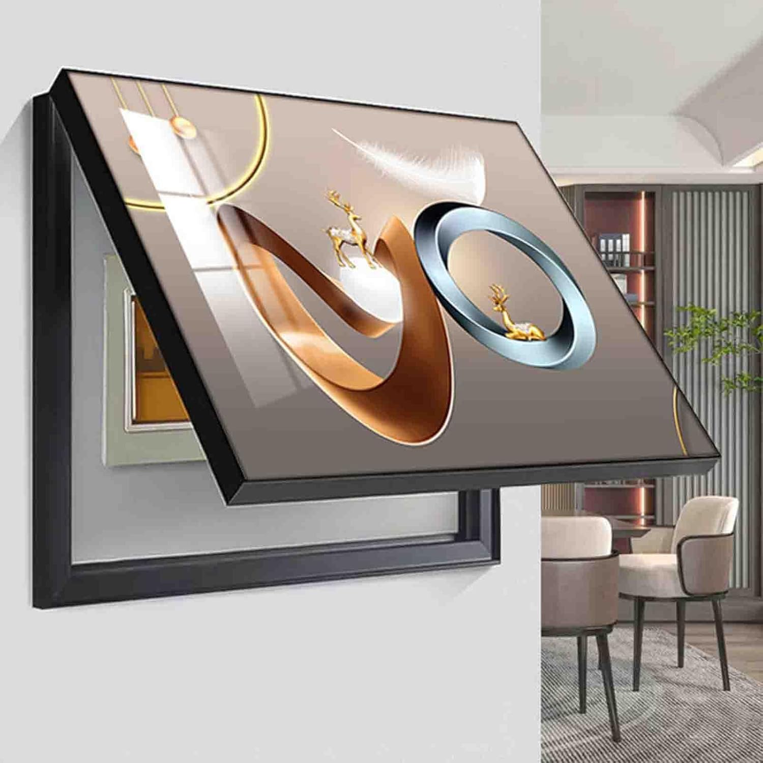 Fuse Box Cover Cabinet Decorative Indoor Electric Cabinet Decoration Hide Paintings Meter Box Decorative Painting Restaurant Electrical Distribution Box Decorative Box,05,40x30cm