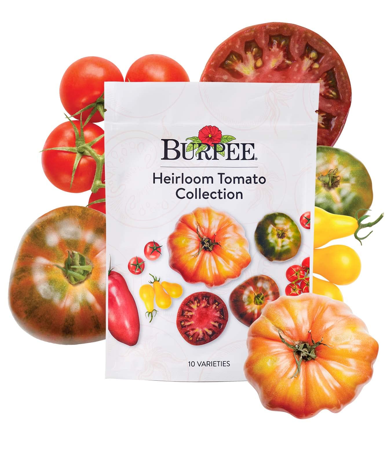 Burpee Favorites 10 Packets of Non-GMO Tomato Planting Heirloom Seeds Garden Gifts