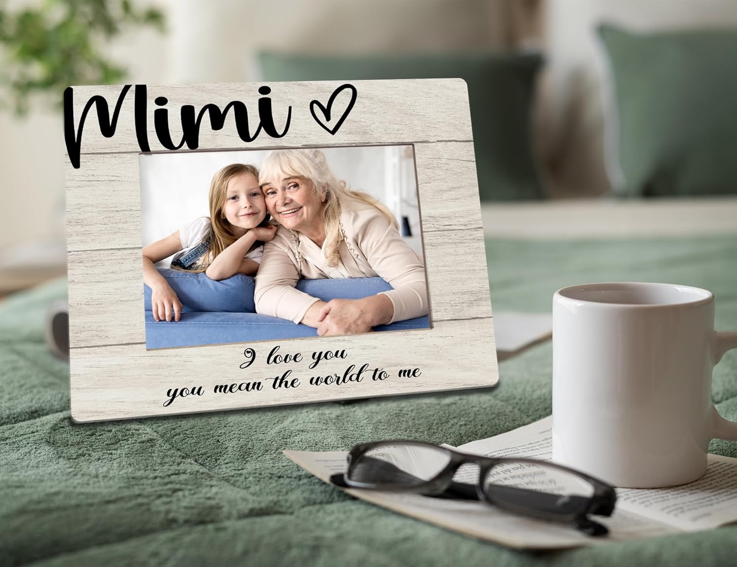Orchroma Mimi Picture Frame, Mimi Gifts from Grandson Granddaughter, Mimi Mother's Day Birthday Gifts, I Love You Mean the World to Me Mimi Photo Frame 5X7 - Image 5