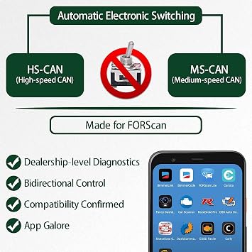 vgate vLinker FD Plus OBD2 محول Bluetooth BLE الماسح الضوئي لـ FORScan ، والعمل مع iPhone و Android و Windows