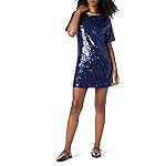 The Drop Reina Sequin T-Shirt Dress, Navy, XS