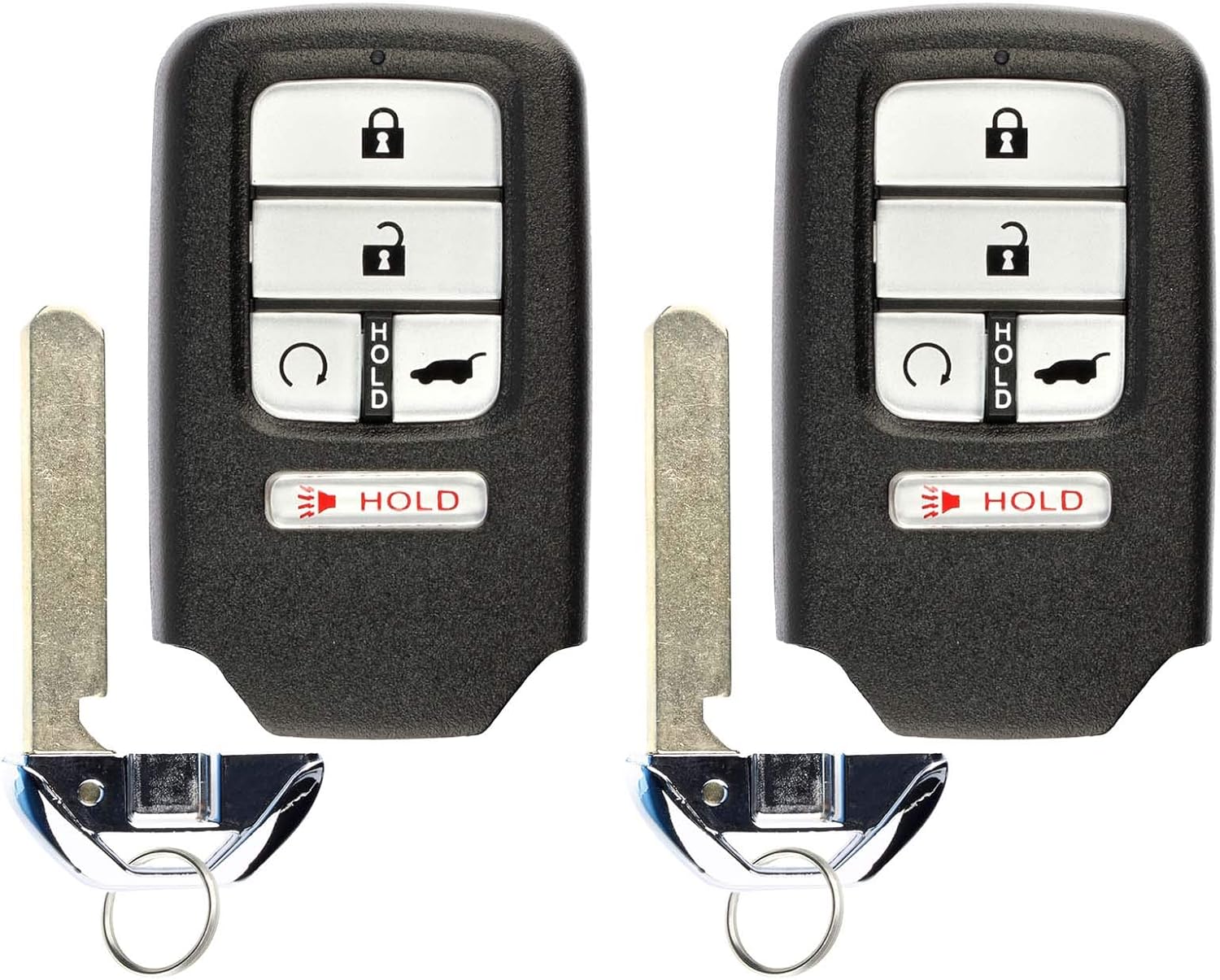 2x Remote Start 5btn Suv Key Fob for Honda Pilot Elite Touring Passport (KR5V44, KR5T44, 72147-TG7-AA1)