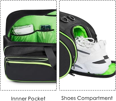 MATEIN Tennis Bag 6 Rackets, Large Racket Bag with Shoe Compartment, Cooler