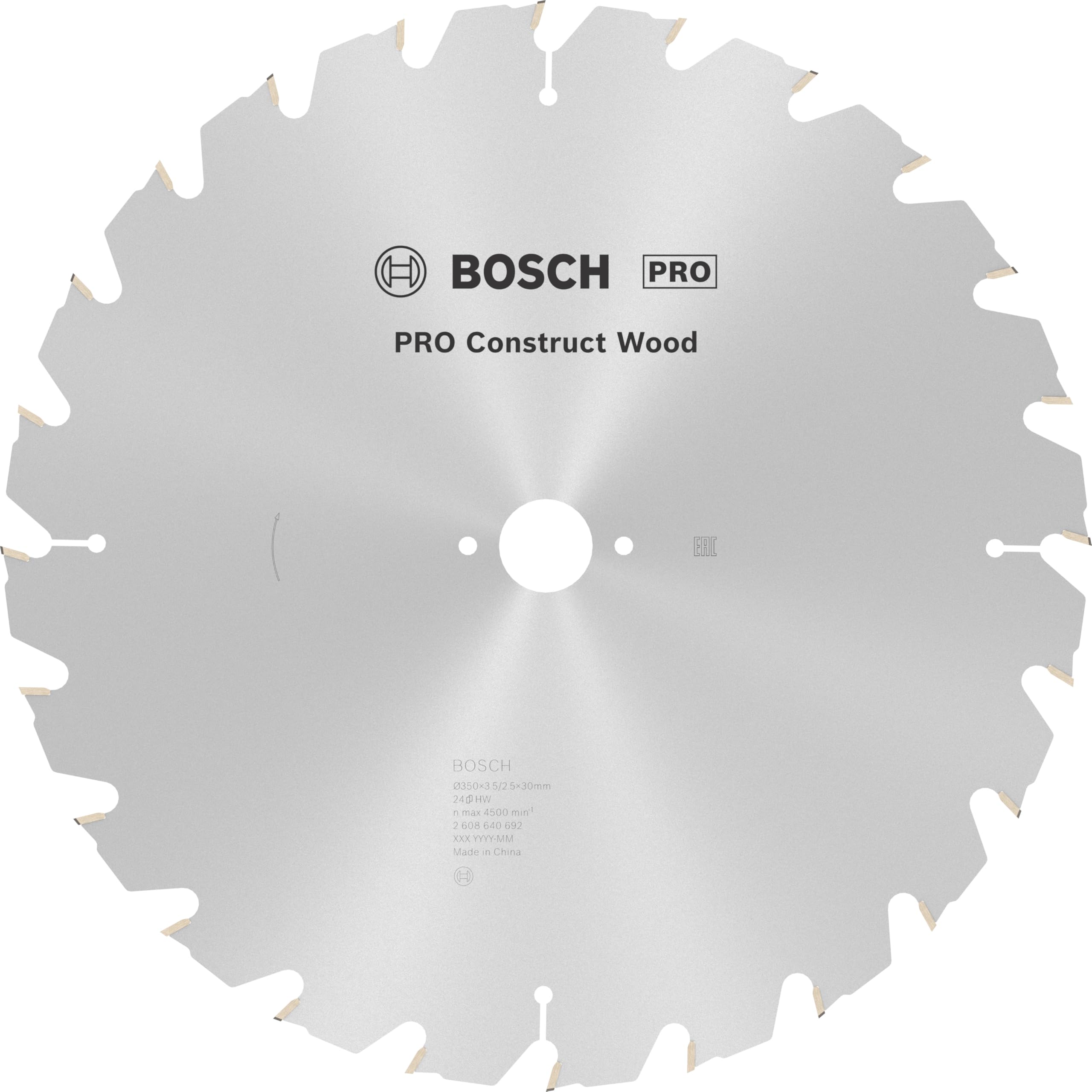 Bosch 1x Lame de scie filaire circulaire PRO Construct Wood