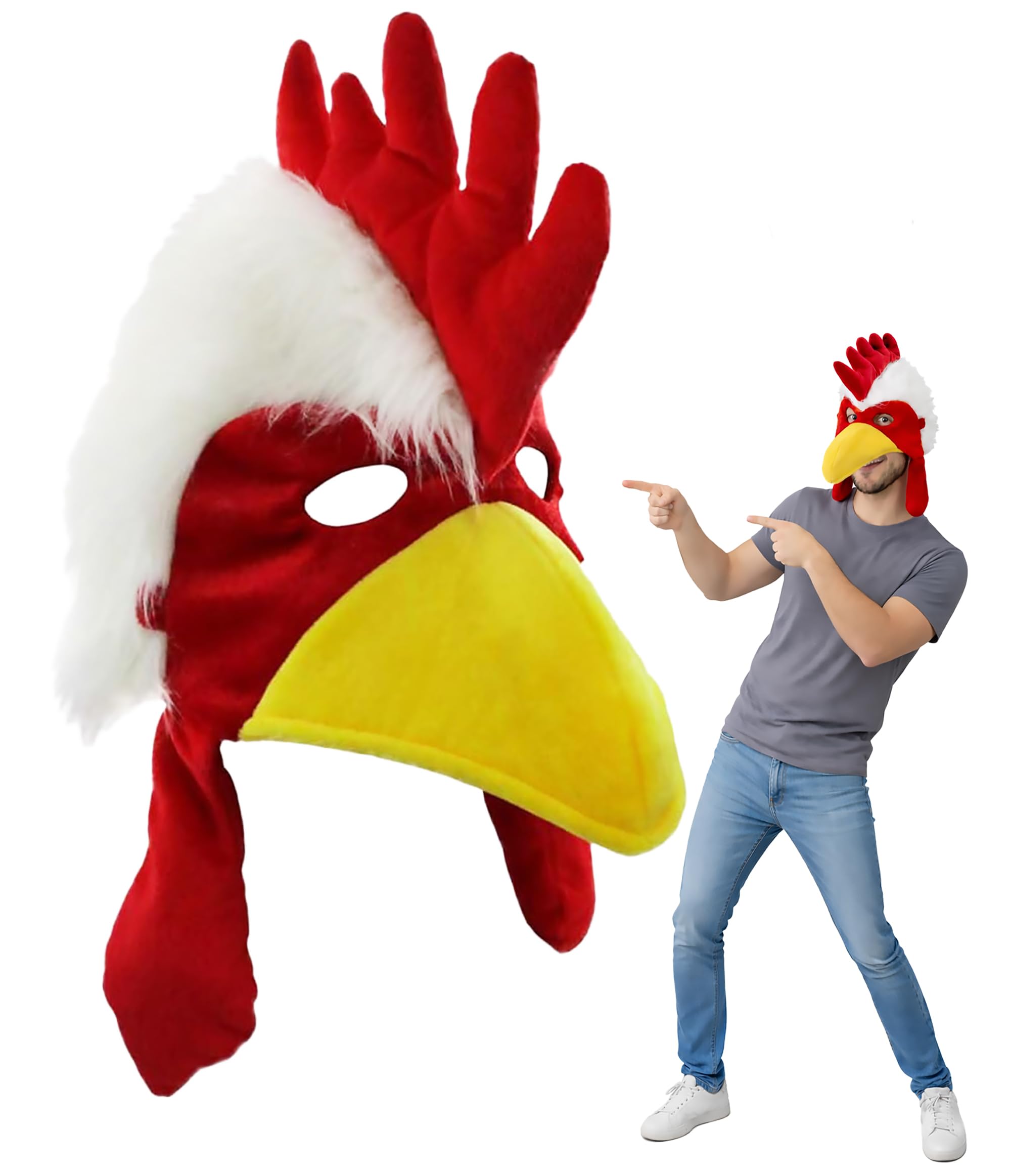 Adult Funny Plush Animal Hat Bird Themed Headwear Events Hilarious Costume for Men, Women & Teens