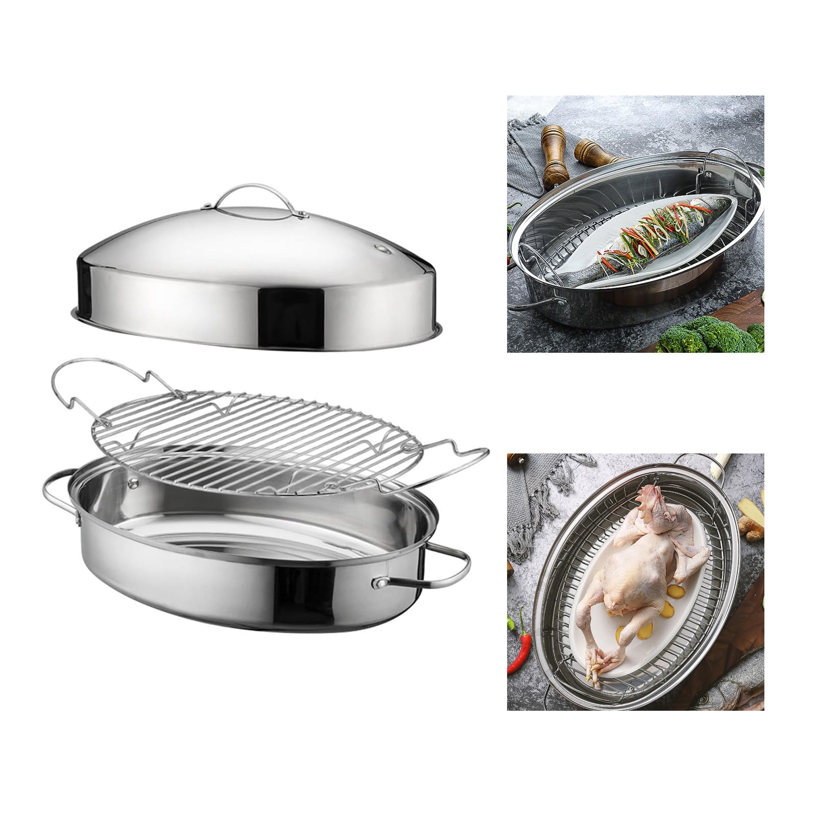 Acero Inoxidable con para Verduras Pescado Huevos Huevos Multipropósito Doble Manija Asado Cocina Utensilios Cocina Cocina