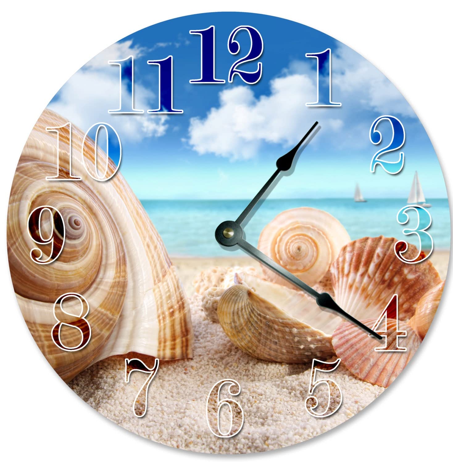 Grande horloge murale de 38 cm en bois noble mouvement silencieux haut de gamme