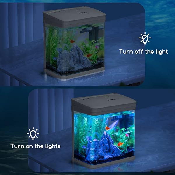 Nobleza - Luce LED per acquario, pesci serbatoio lampada illuminazione per piante da acquario con diversa tensione lunghezza(40 cm 2 W, luce bianca) - 5