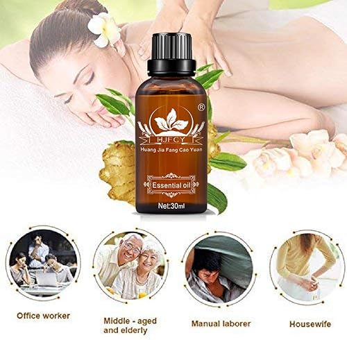 Miniatura 2 de Paquete de 3 aceites de masaje de drenaje linfático de jengibre, promueve el metabolismo de la circulación sanguínea, regalos de spa para mujeres,