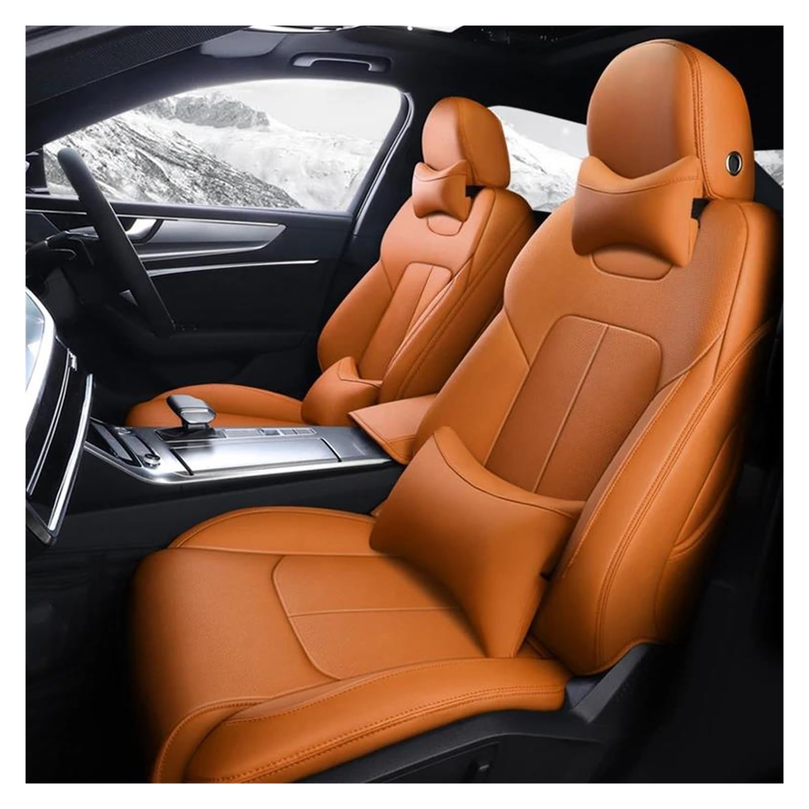 Housses de siège auto Megane 2 cuir PU protection accessoire intérieur - 7