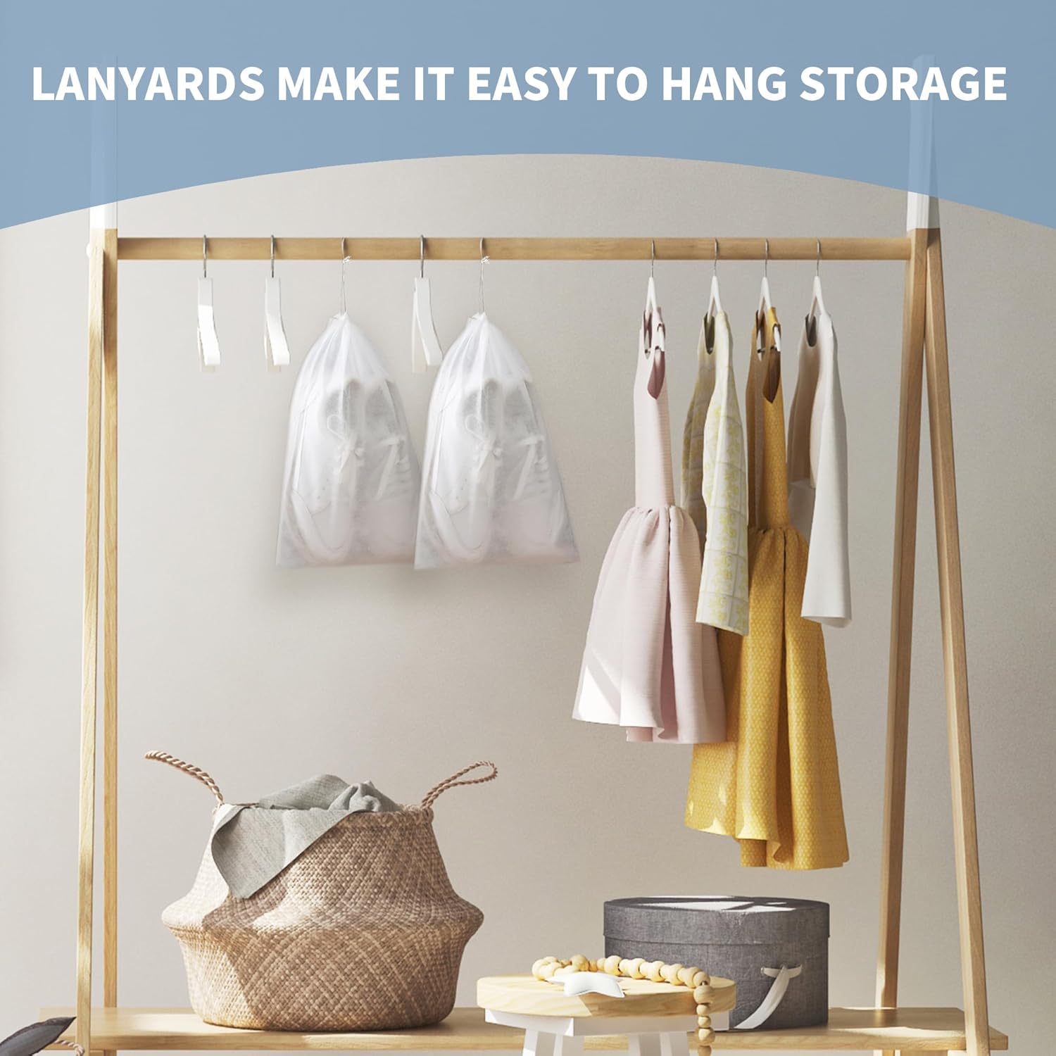 200 Pcs Dust Proof Shoe Bag, Non Woven Shoe Storage Bags for Men and Women, Drawstring White Shoes Pouch Storage for Travel (12.8 x 18.9 Inch) - Image 7