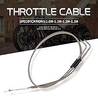 Vista 2 de BAIONE Kit de cable de acelerador de acero inoxidable de 39 pulgadas, 43 pulgadas, 47 pulgadas, 51 pulgadas, cable de inactividad compatible