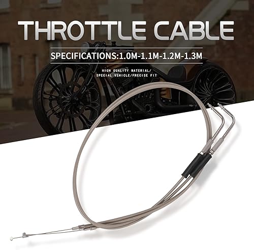 Miniatura 2 de BAIONE Kit de cable de acelerador de acero inoxidable de 39 pulgadas, 43 pulgadas, 47 pulgadas, 51 pulgadas, cable de inactividad compatible con