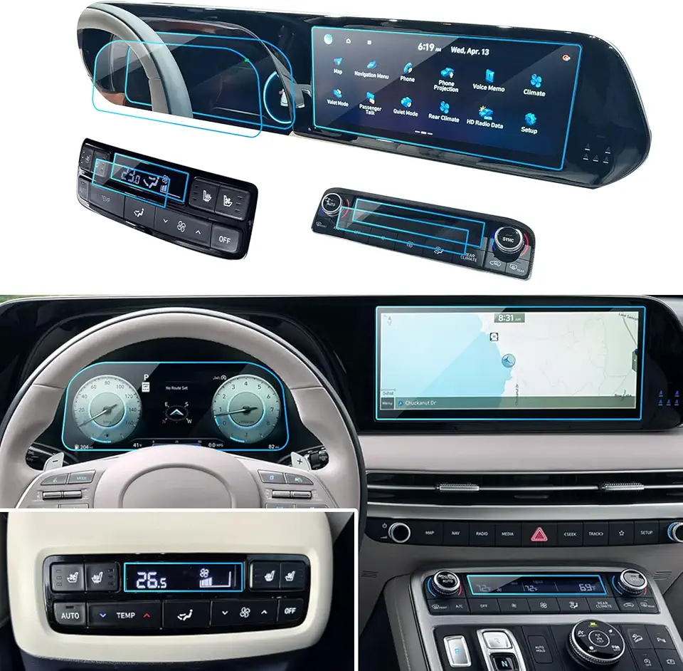 7PCS Car Screen Protector for Hyundai Palisade SE, SEL,...