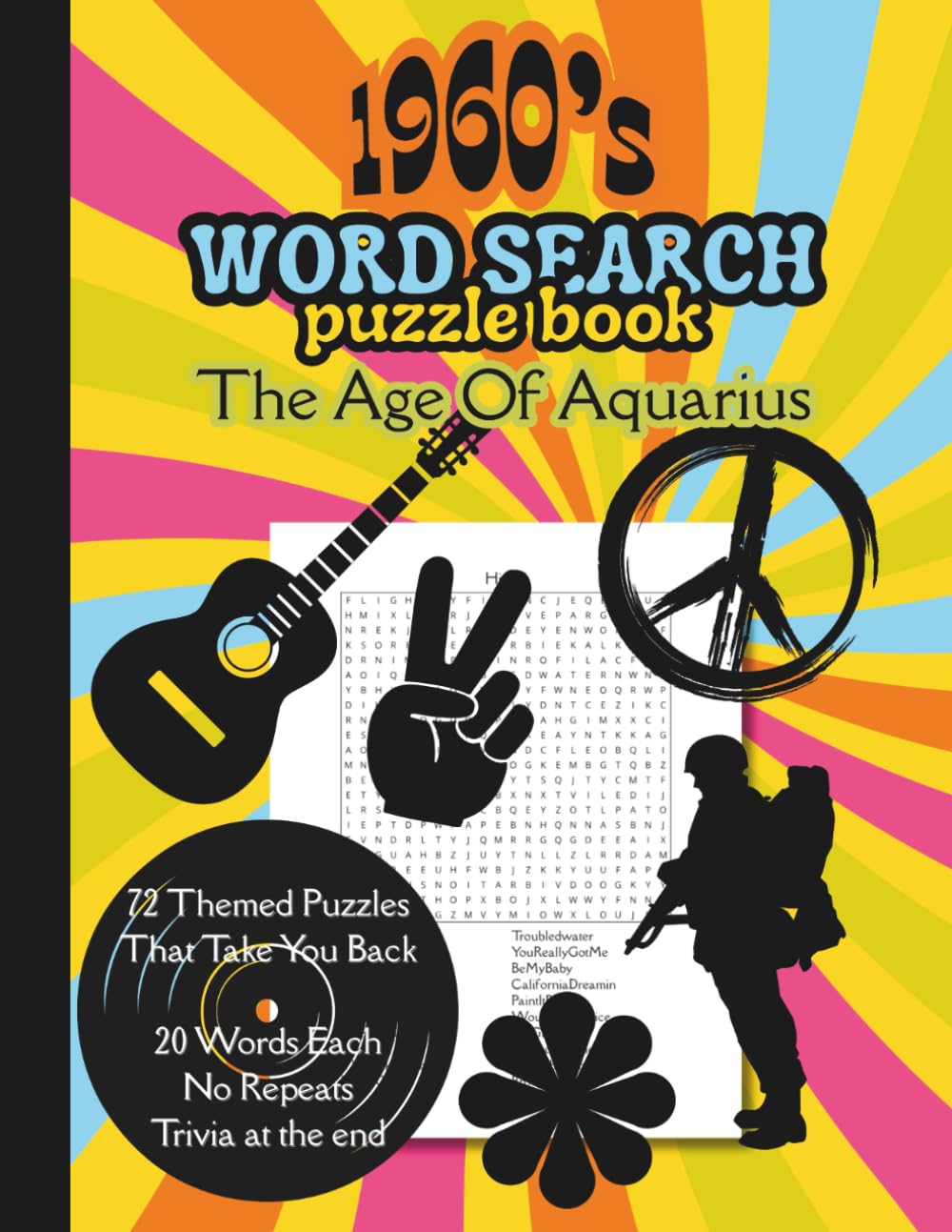 1960's Word Search Puzzle Book: The Age Of Aquarius