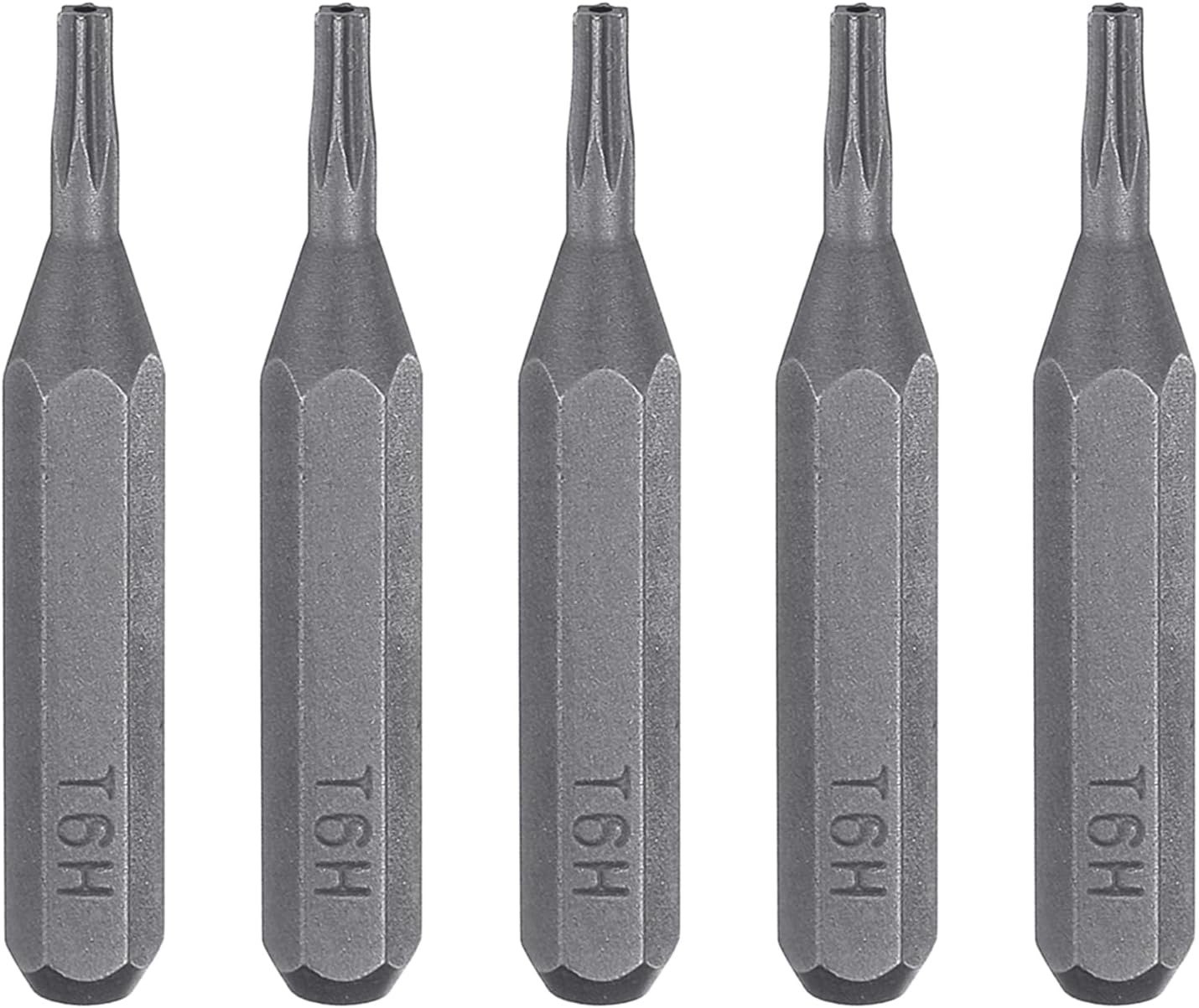 HARFINGTON 5pcs T6H Torx Screwdriver Bit 5/32" Hex Shank 28mm Length Magnetic Star 6 Point Head Hex Bits S2 Steel Screw Driver Bit for Electric Manual Screwdrivers Precision Repair