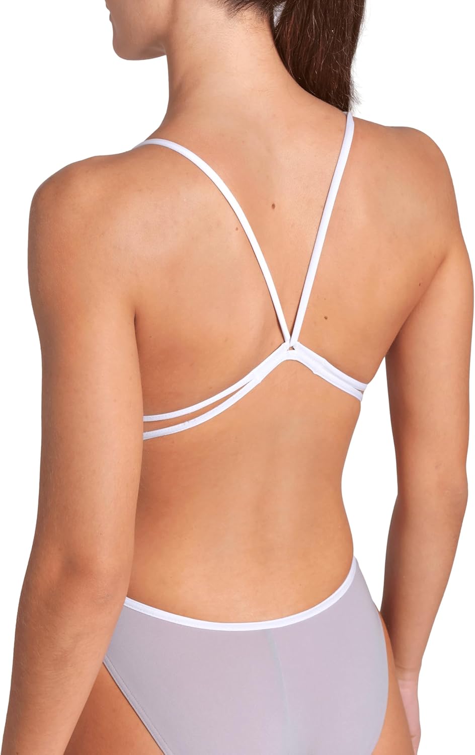 ARENA Performance Women's Team Solid Lace Back Swimsuit One Piece Bathing Suit