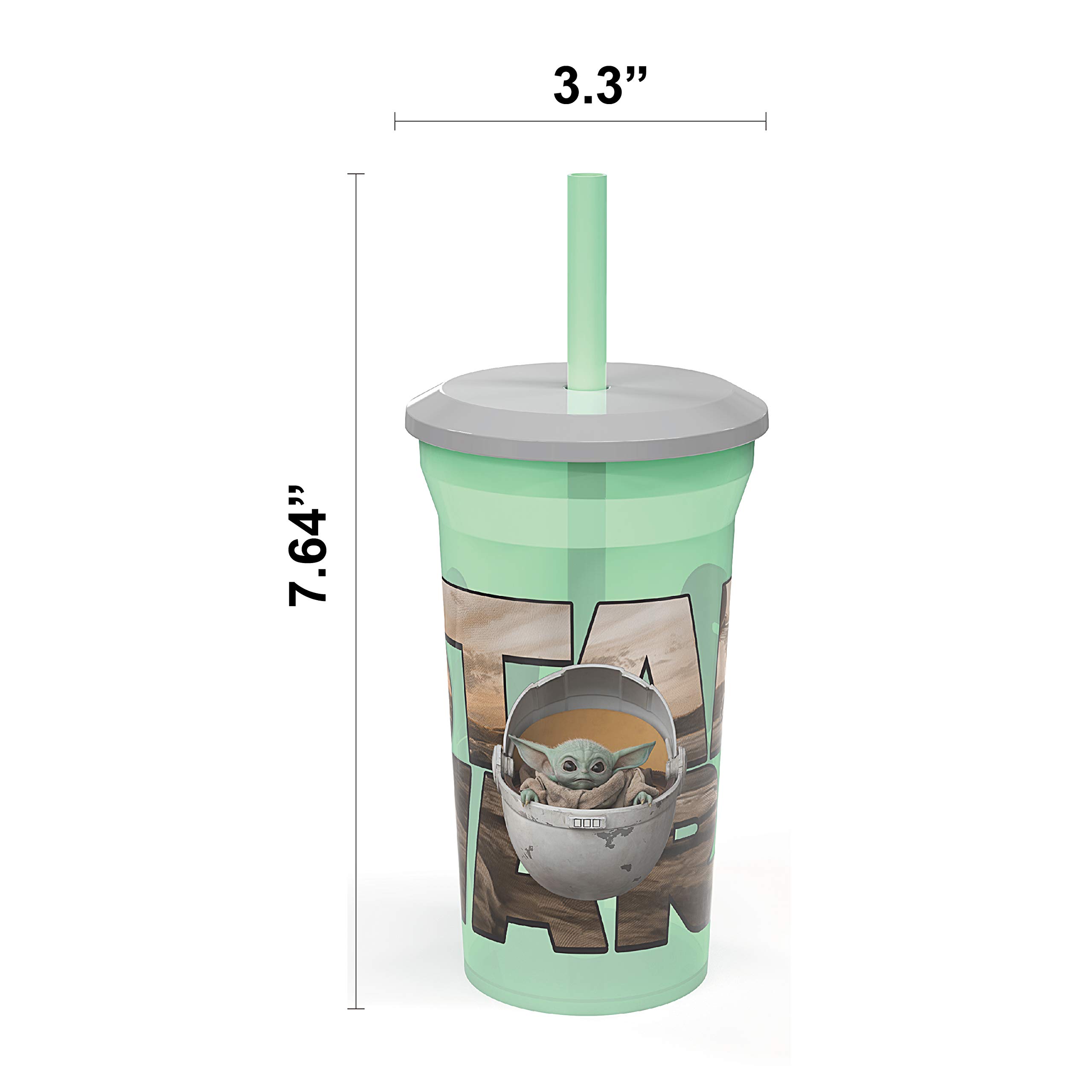 Amazon.com | Zak Designs Star Wars The Mandalorian Baby Yoda The Child Fun  Sip Tumbler with Straw - Durable and BPA Free Kids' Drinkware Includes 2  Bonus Reusable Straws (2-Pack, 14oz): Glassware