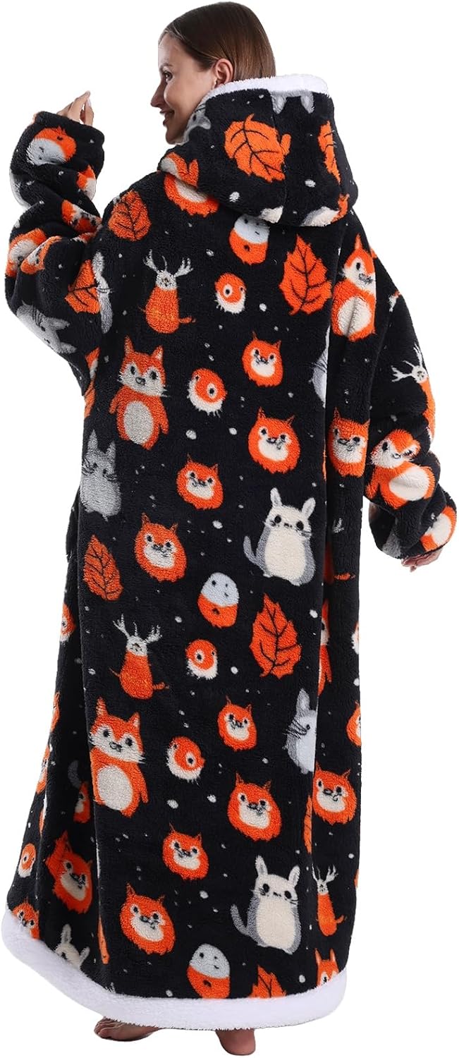 2025 Women Wearable Blanket Hoodie, Cute Oversized Soft Comfy Warm Hoodie Blanket, Mothers Day Gifts for Mom - Image 4