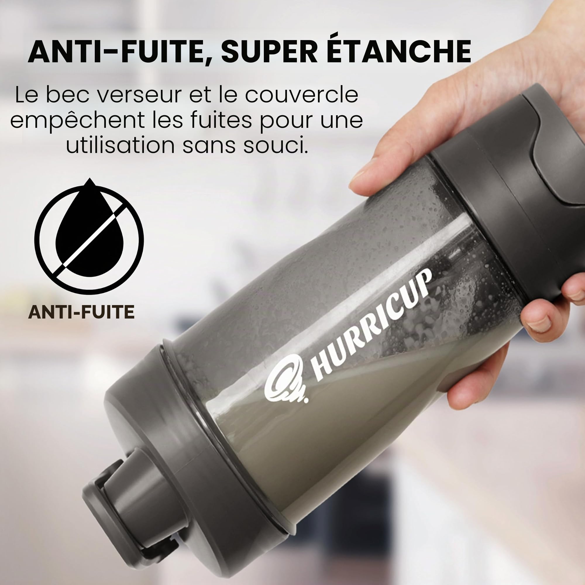 Shaker Protein Shake en acier inoxydable 650 ml – Technologie de mélange manuel, sans secousses et sans mousse – Idéal pour l'extérieur, la cuisine, la salle de sport et le bureau – Sans BPA | Design
