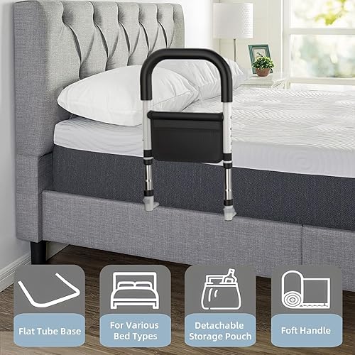 Miniatura 8 de Rieles de cama para adultos mayores, barandilla de asistencia médica para personas mayores, barandillas para cama King Twin de tamaño matrimonial,