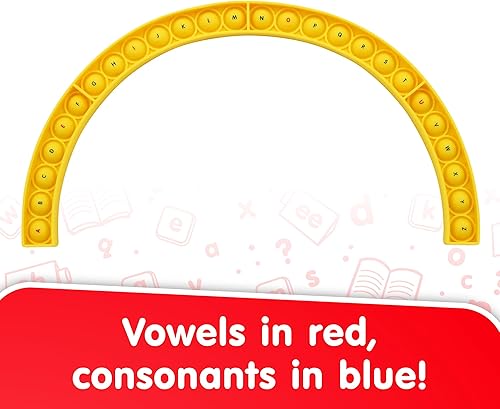 Miniatura 4 de Junior Learning Tablero de burbujas de arco del alfabeto, de doble cara, de 4 a 7 años, reconocimiento de letras, K-2