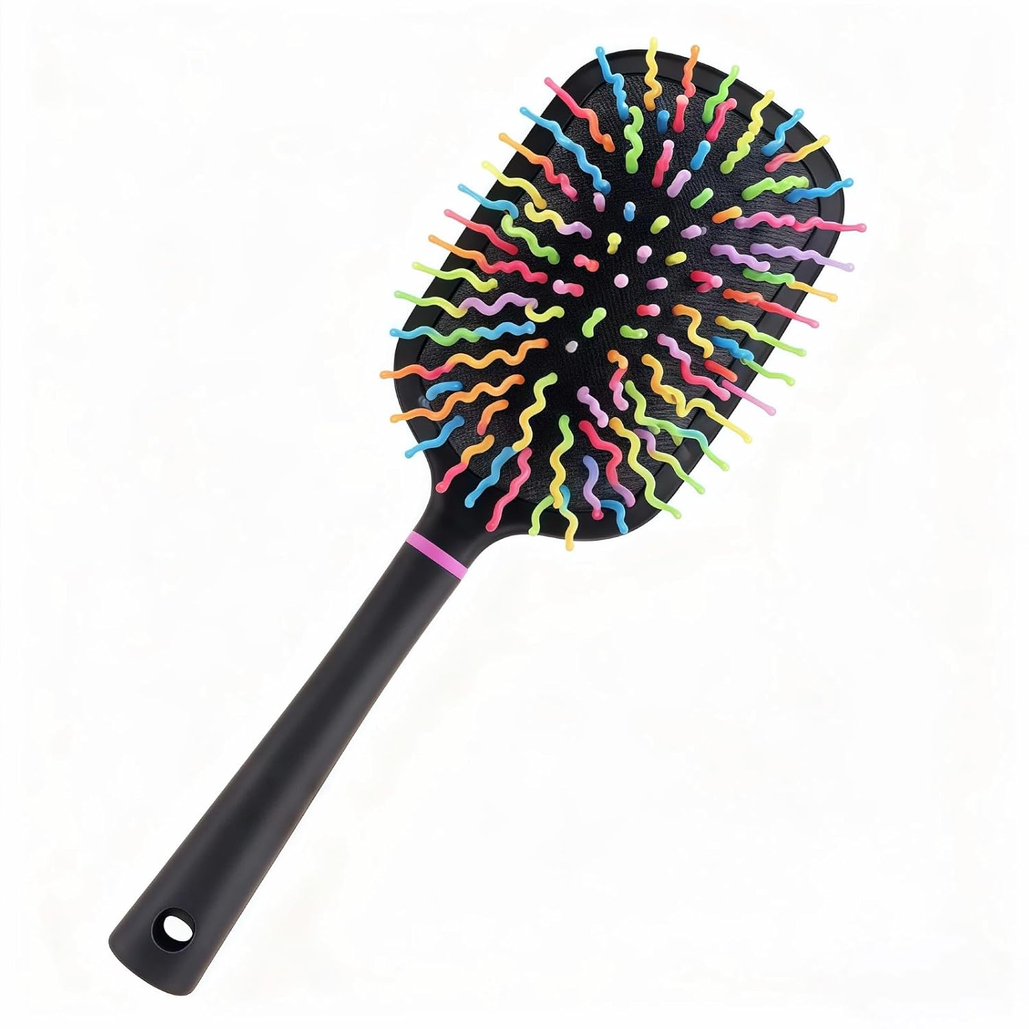 Tough Rainbow Bristle Mane/Tail Brush Rainbow Paddle Mane and Tail Brush Air Cushion Comb Detangler Plastic Forky Comb for Horses