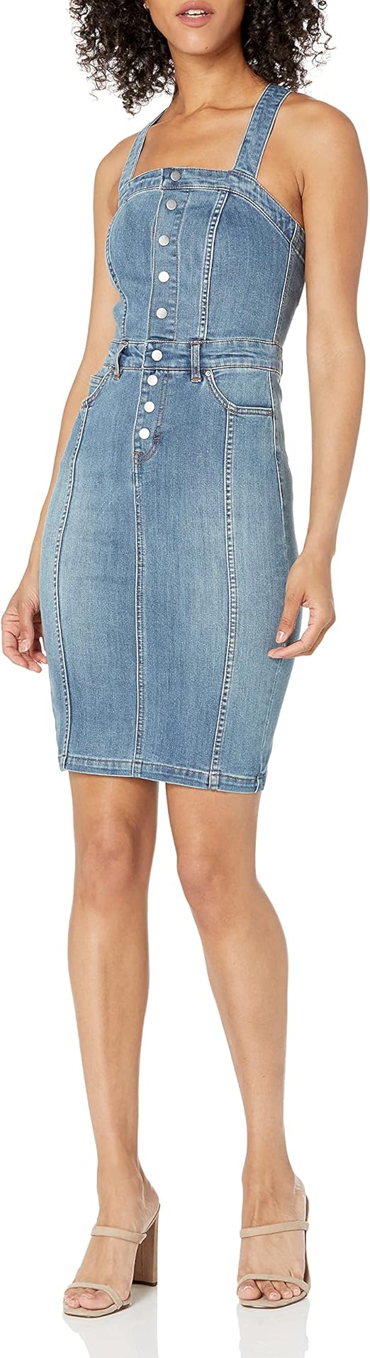 William Rast 女款serena 交叉帶牛仔裙 Up Indigo Small 服裝 鞋子和珠寶 Amazon Com