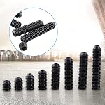 200pcs M3 Hex Allen Head Socket Set Vis Kit d'assortiment Black Carbon Steel Sockette Cup Point Grub Set Sockets Set Vis Assortiment
