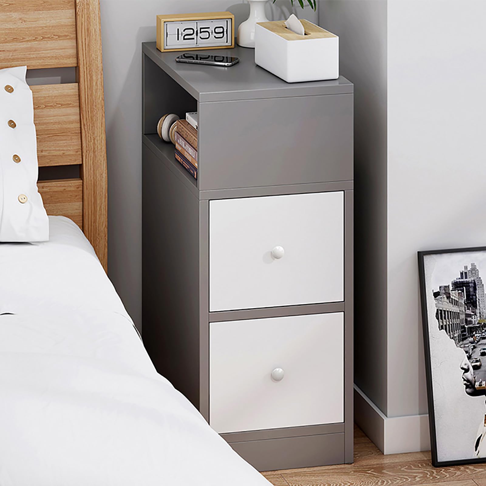 Table de chevet mince à rangements : optimisez l'espace de votre chambre