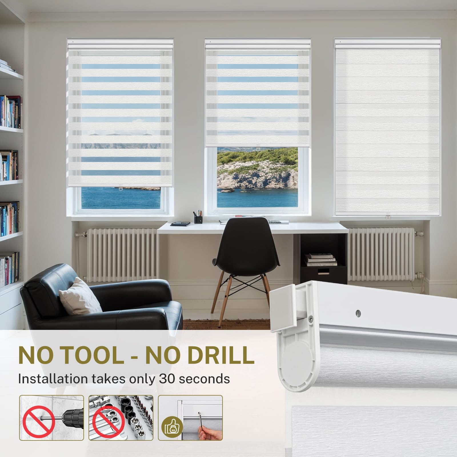Amazon｜Moonice No Drill No Tool コードレスゼブラブラブラ