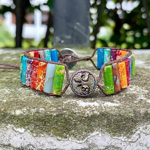 Miniatura 4 de YGLINE Pulseras bohemias hechas a mano de piedra natural, pulsera de cuentas de cristal