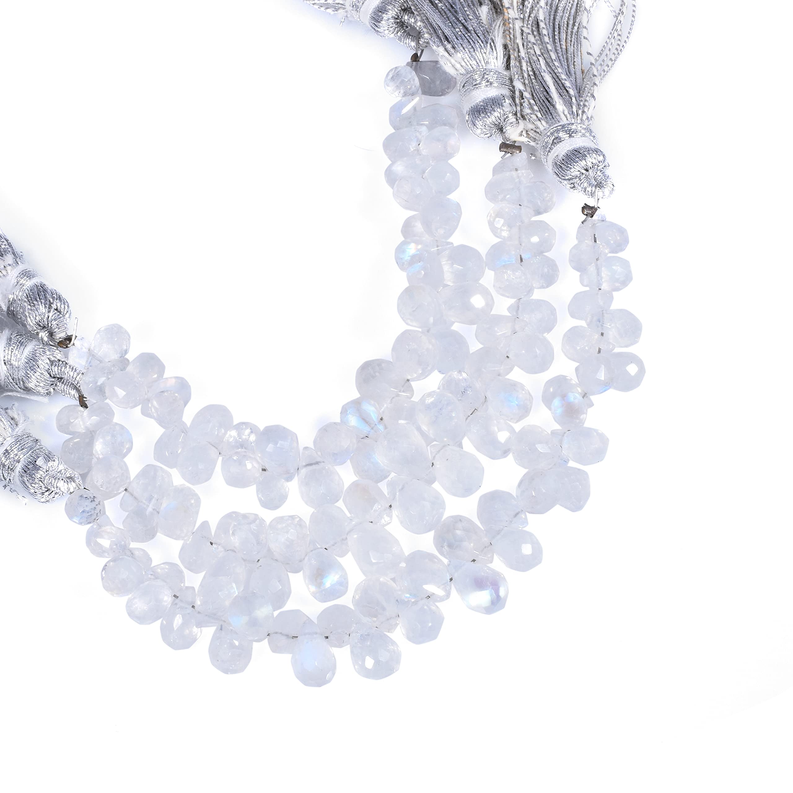 Pierre de lune naturelle en perles de 3,5-5mm pour la création de bijoux DIY de 39cm