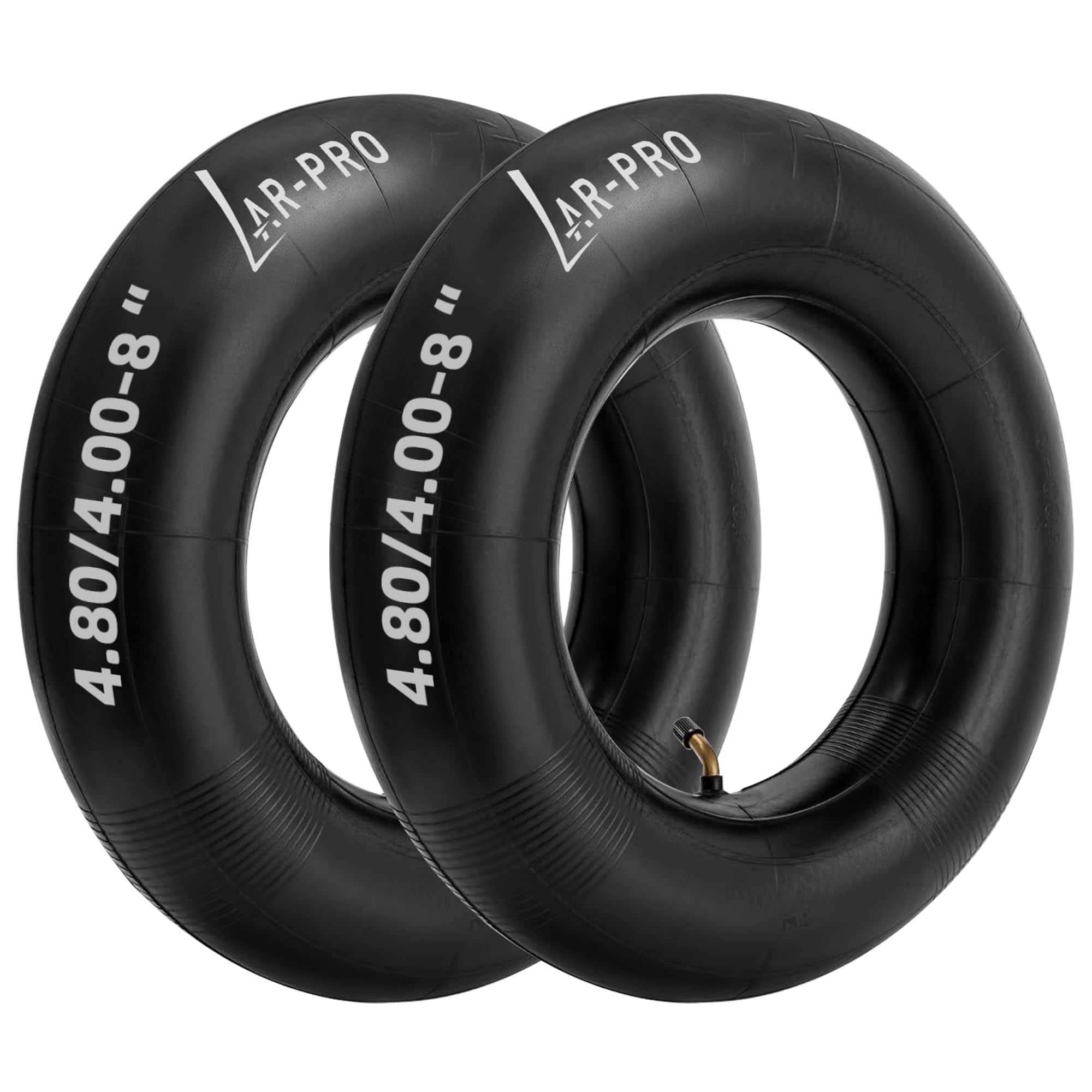 AR-PRO 4.80/4.00-8" Heavy Duty Inner Tube with TR87 Angled Valve Stem for Wheelbarrows, Wagons, Mowers, Hand Trucks, Go Kart and More 480/400-8 4.80-8 Tires (2-Pack)