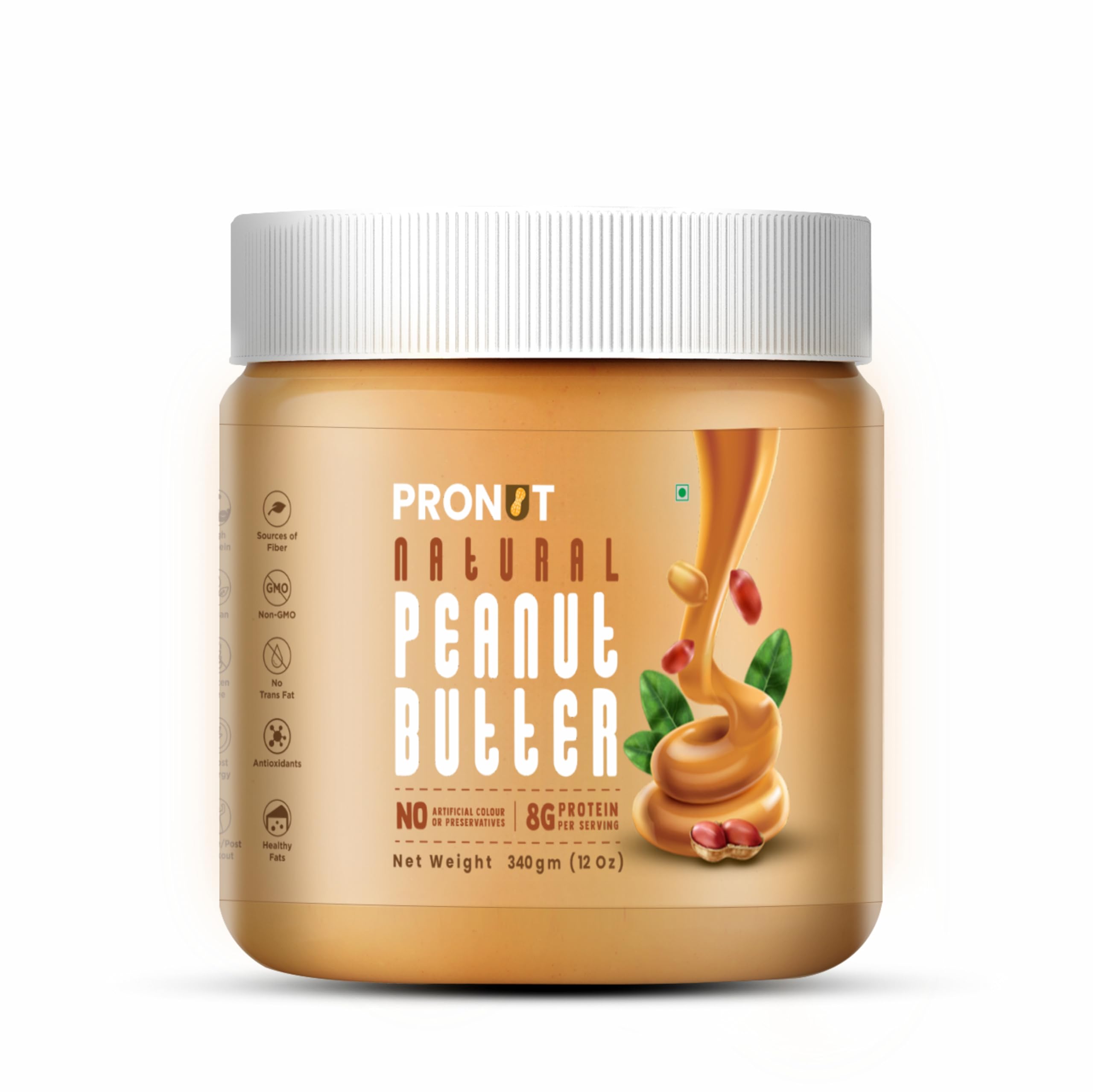 PRONUT Natural Peanut Butter Creamy | Only 100% Roasted Peanuts | No Added Sugar | 28% High Protein | GMO Free | Cholesterol Free | Vegan (340g) (B0CCS4Y24S) Amazon Price History, Amazon Price Tracker