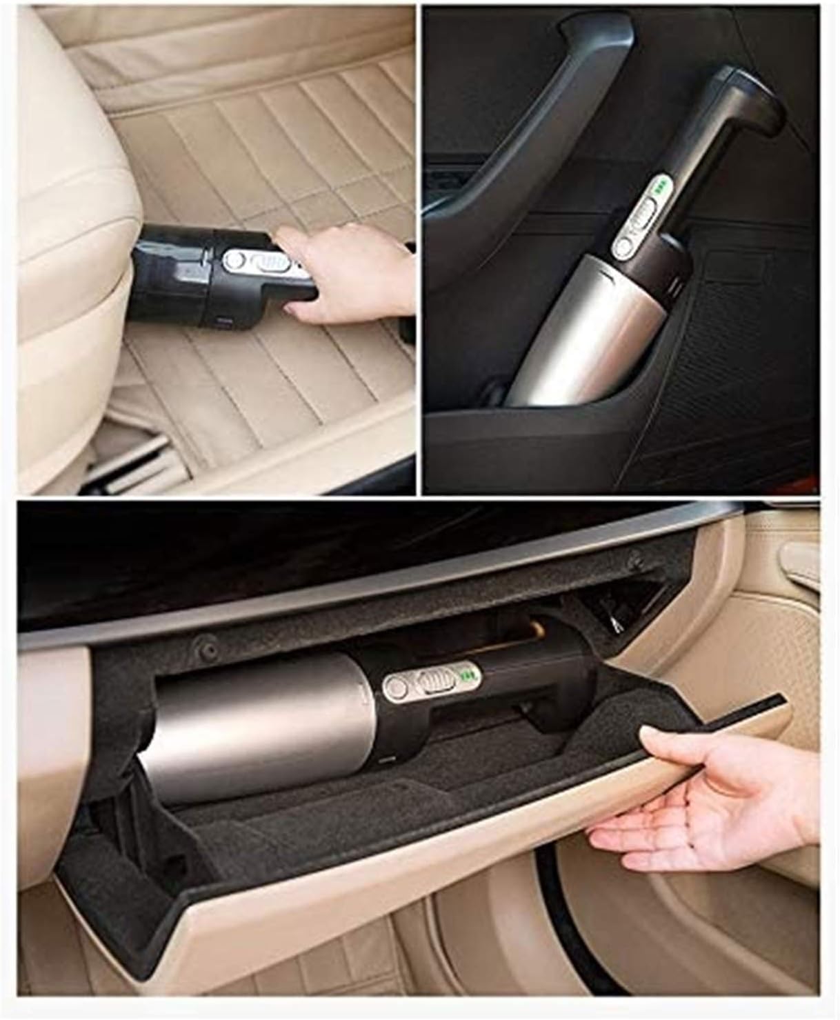 Car Vacuum 4800PA Strong Suction DC 12V Wet Dry Handheld Portable Pet Hair Cleaner (Color : B) (A)