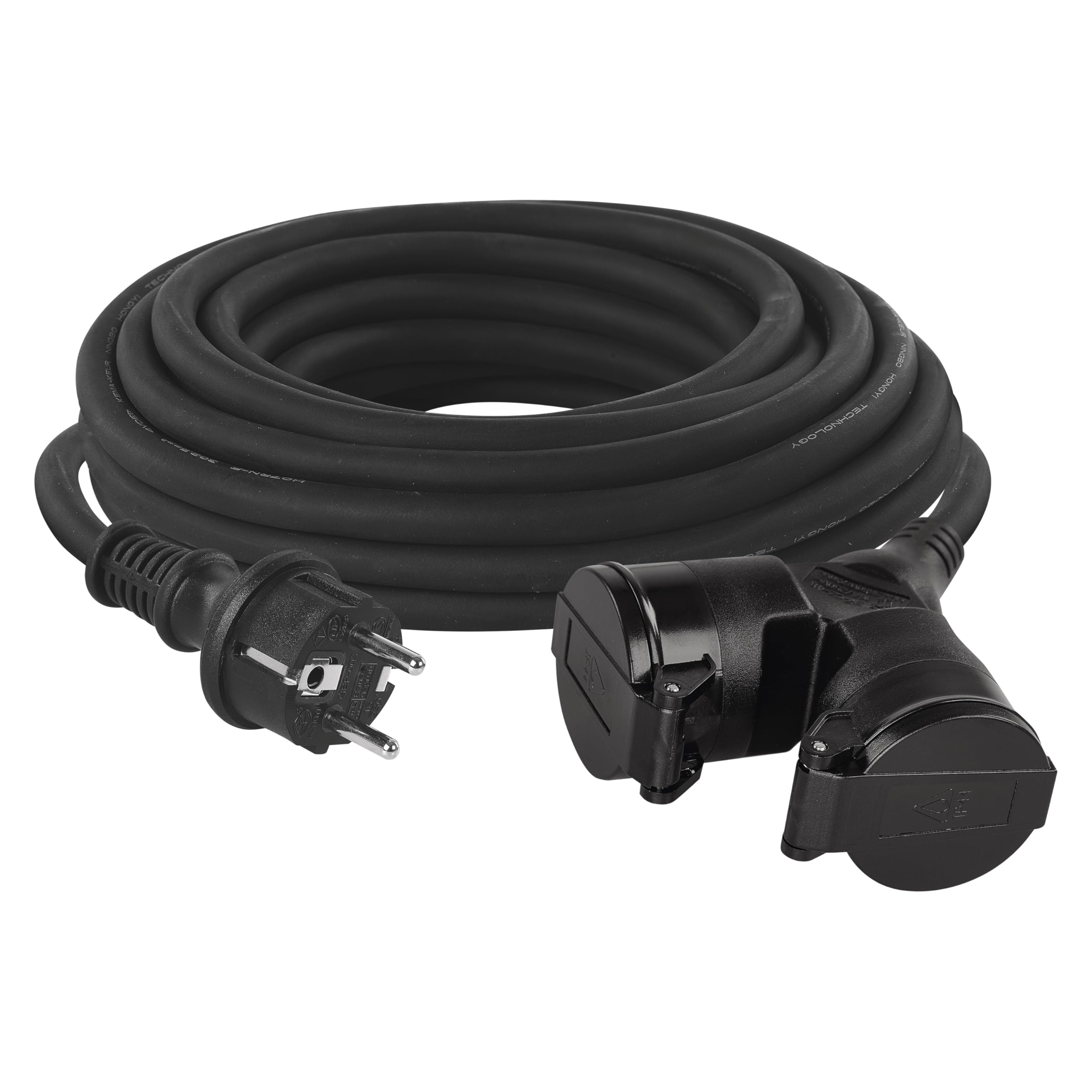 EMOS rallonge IP44 15 m, 2 Prises françaises, extérieur, 16 A 3680 W