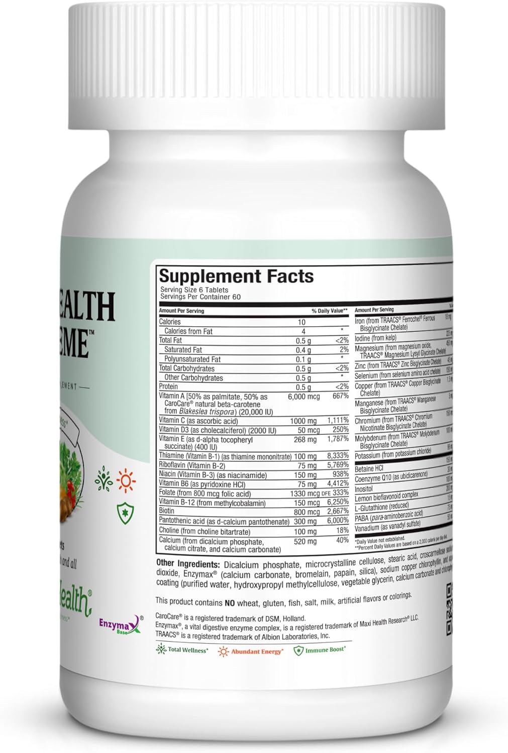 Multivitamin for Men & Women – Supreme High Potency Daily Multi with Minerals, CoQ10 & Antioxidants – Energy, Immune Support, Bone, Heart & Wellness – Vitamin A, C, D, E, B12, B6 & Biotin 360 Tablets