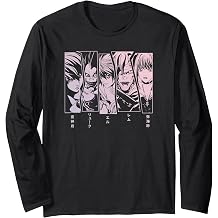 Death Note 5 Panel Faces Long Sleeve T-Shirt