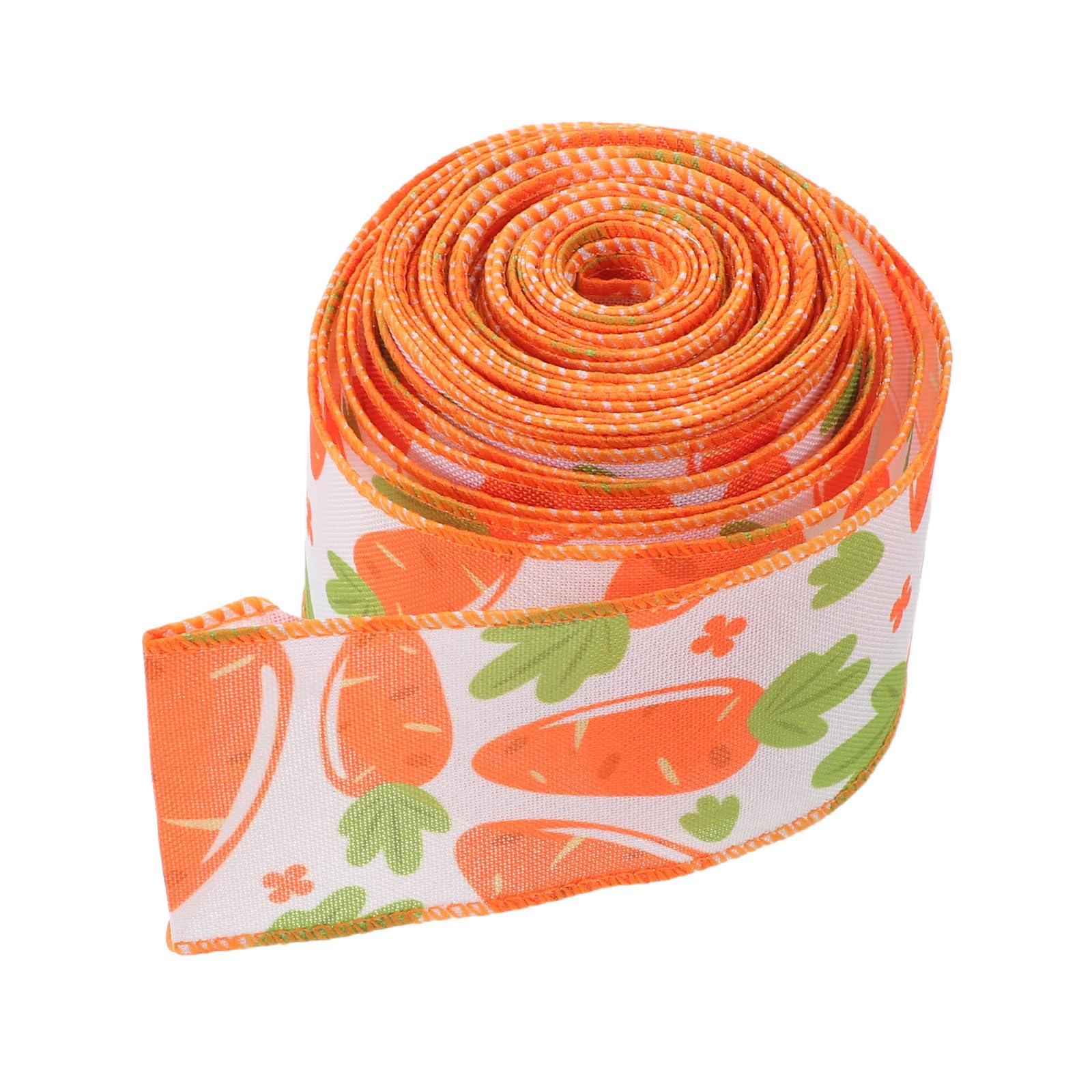 Tofficu 5 Stück Osterband mit Drahtkante aus Polyester und Eisen 6,35cm Breit Vielseitig Einsetzbares Schleifenband für Osterdekoration und Geschenkkörbe im Vintage Stil