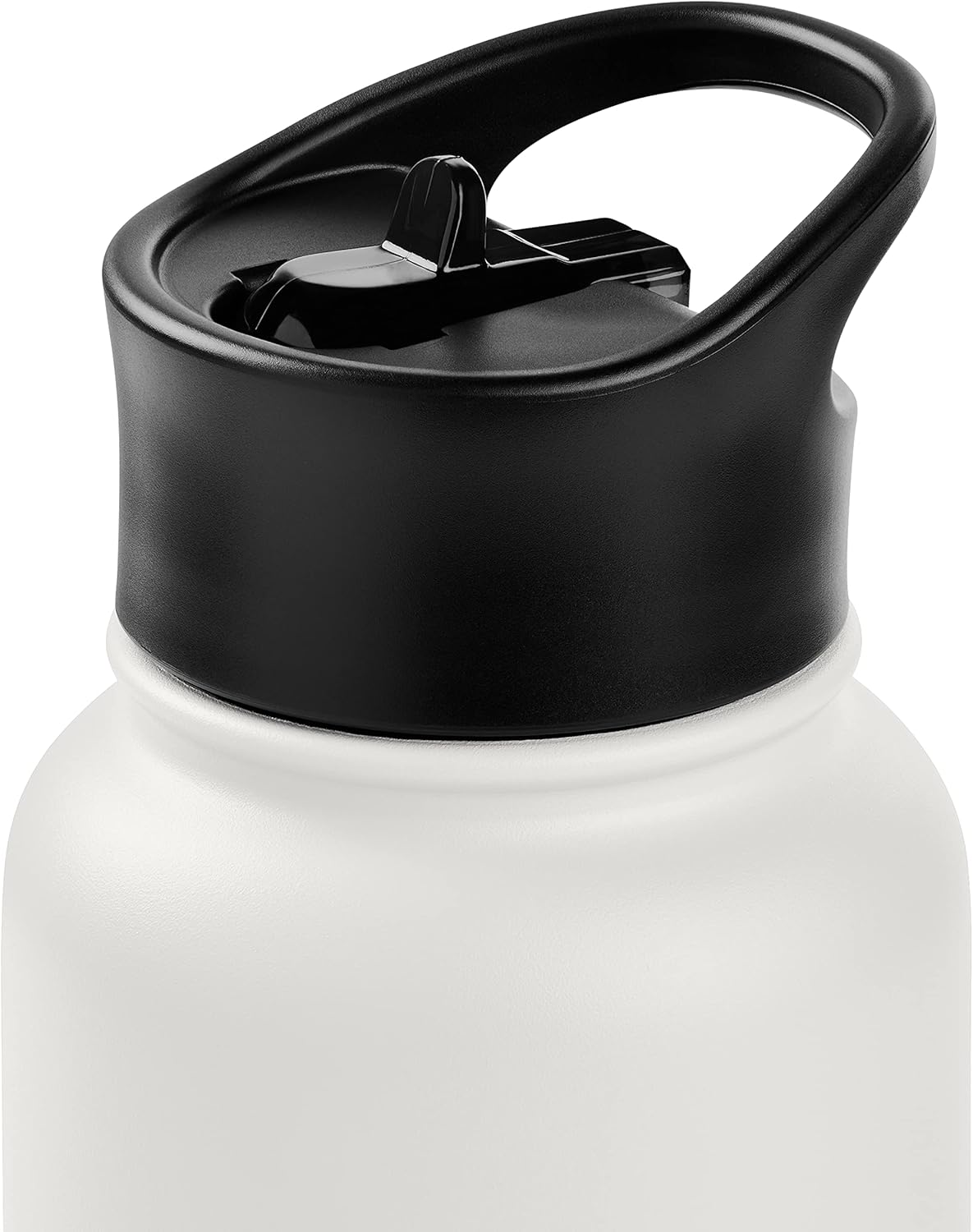 Retrospec Alder Insulated Water Bottle with Straw Lid & Handle Cap - Stainless Steel Wide Mouth Double-Wall Vacuum Insulated Thermos - BPA Free Leakproof Canteen