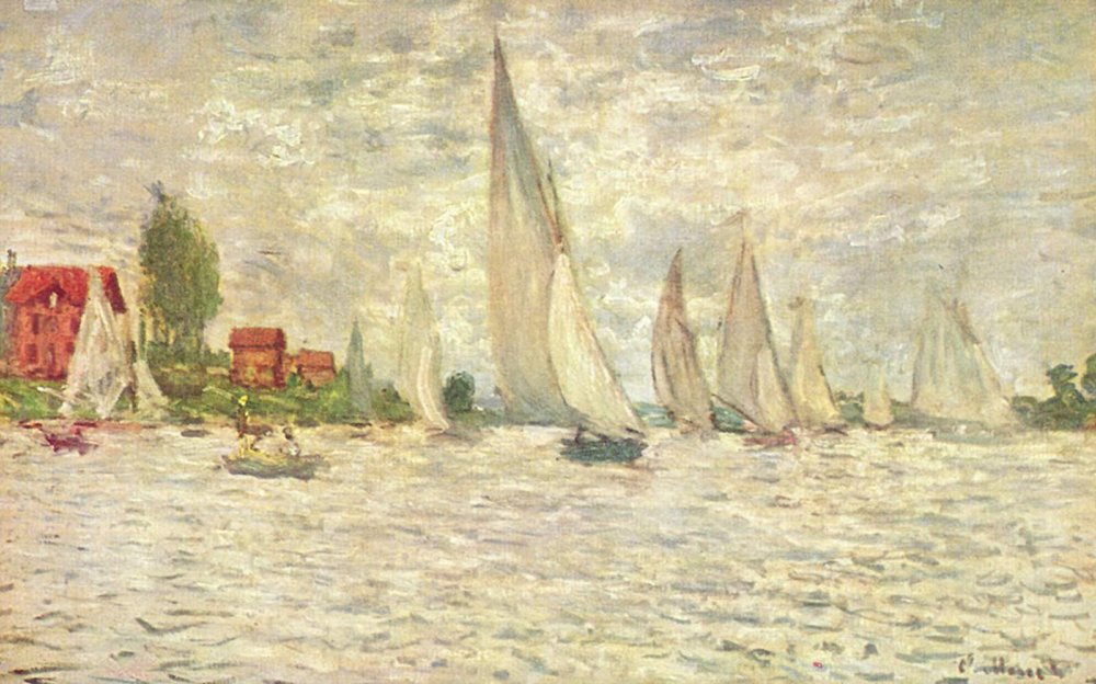 Evite reflejos en su pared con el cuadro Regatta in Argenteuil Monet en papel mate