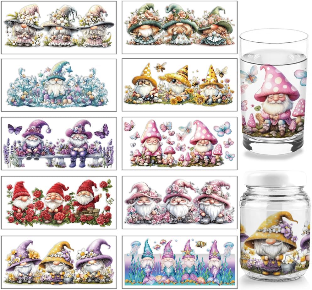 10 Adesivi Da Trasferimento UV DTF Con Animali Carini - Decalcomanie Per Tazze, Bottiglie, Laptop - Foto 4