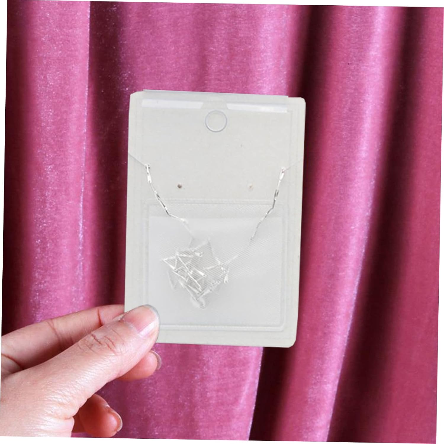 TOPPERFUN 100pcs Jewelry Making Supplies Necklace Chain Pockets Necklace Card Bags Self-Adhesive Jewelry Holder Pouches Display Pouches for Easy Storage and Organization